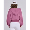 image:imageANRABESS Womens Zip Up Hoodie Cropped SweatshirtHot Pink