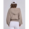 image:imageANRABESS Womens Zip Up Hoodie Cropped SweatshirtKhaki