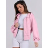 image:imageANRABESS Womens Zip Up Hoodie Cropped SweatshirtPink