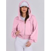 image:imageANRABESS Womens Zip Up Hoodie Cropped SweatshirtPink