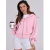 image:imageANRABESS Womens Zip Up Hoodie Cropped SweatshirtPink