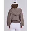 image:imageANRABESS Womens Zip Up Hoodie Cropped SweatshirtTaupe