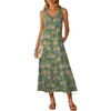 Green Multi-floral Print