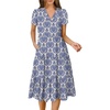 Blue Khaki Floral