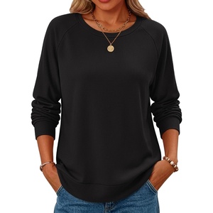 image:imageANRABESS Long Sleeve Shirts for Womens Waffle Knit Tunic TopsBlack