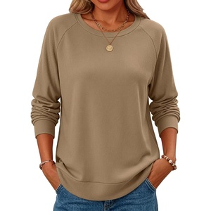 image:imageANRABESS Long Sleeve Shirts for Womens Waffle Knit Tunic TopsKhaki