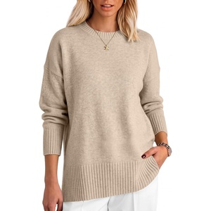 image:imageANRABESS Oversized Sweaters for Women Batwing Fall OutfitsAlmond