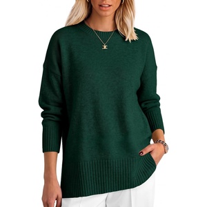 image:imageANRABESS Oversized Sweaters for Women Batwing Fall OutfitsDark Green