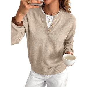 image:imageANRABESS Sweaters for Women 2026 Fall Long Sleeve Lightweight Pullover TopsAlmond