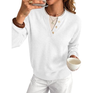 image:imageANRABESS Sweaters for Women 2026 Fall Long Sleeve Lightweight Pullover TopsWhite