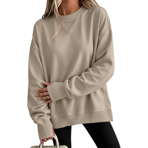 image:imageANRABESS Sweatshirt for Women Crewneck Fleece 2026 Fall OutfitsLight Khaki