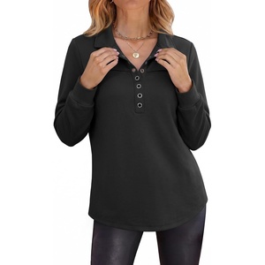 image:imageANRABESS Sweatshirt for Women Long Sleeve Pullover Polo Shirts Fall WinterBlack