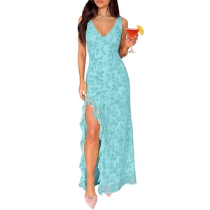 image:imageANRABESS Wedding Guest Dresses for Women Mesh Semi Formal Maxi DressLight Blue