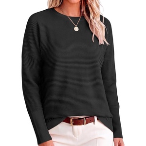 image:imageANRABESS Women Fall Oversized Long Batwing Sleeve Ribbed SweatersBlack