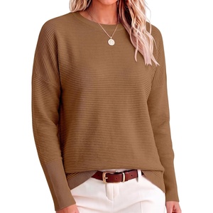 image:imageANRABESS Women Fall Oversized Long Batwing Sleeve Ribbed SweatersCamel