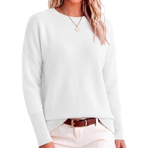 image:imageANRABESS Women Fall Oversized Long Batwing Sleeve Ribbed SweatersWhite