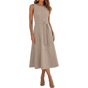 image:imageANRABESS Women Formal Sleeveless Midi DressBeige