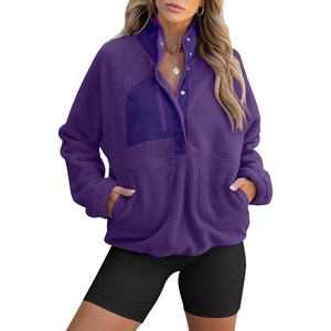image:imageANRABESS Women Fuzzy Fleece Pullover Sherpa Jacket Sweatshirt with PocketsDeep Purple