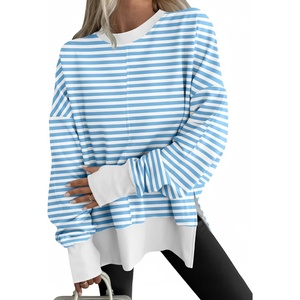 image:imageANRABESS Women Oversized Sweatshirts Fall Outfits with ThumbholeBlue White Striped