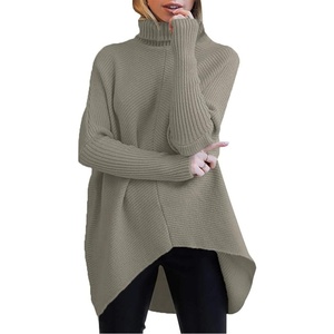image:imageANRABESS Women Oversized Turtleneck Sweater Batwing Tunic Tops Fall OutfitsGray Coffee