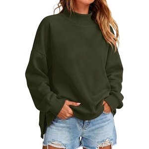 image:imageANRABESS Womens Mock Neck Oversized Sweatshirts Pullover Fall OutfitsArmy Green