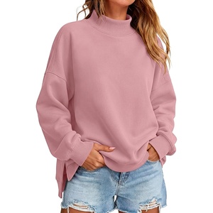 image:imageANRABESS Womens Mock Neck Oversized Sweatshirts Pullover Fall OutfitsPink