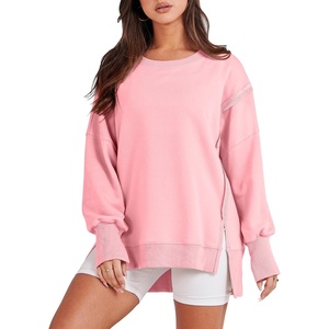image:imageANRABESS Womens Oversized Crew Neck Sweatshirt Long Sleeve ShirtsPink