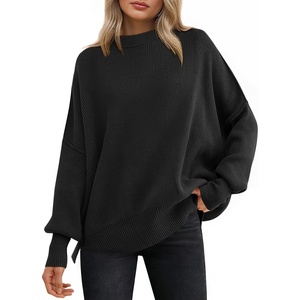 image:imageANRABESS Womens Oversized Knit Sweaters 2026 Fall OutfitsBlack