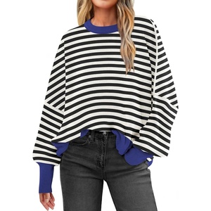 image:imageANRABESS Womens Oversized Knit Sweaters 2026 Fall OutfitsBlack White