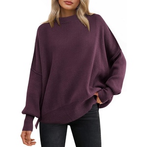 image:imageANRABESS Womens Oversized Knit Sweaters 2026 Fall OutfitsFuchsia