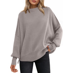 image:imageANRABESS Womens Oversized Knit Sweaters 2026 Fall OutfitsTaupe