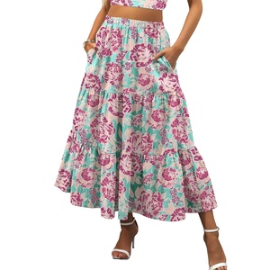 image:imageANRABESS Womens Summer Flowy Maxi Skirts with PocketsFloral 03