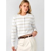 image:imageANRABESS Cardigan Sweaters for Women Button Up 2026 Fall OutfitsApricot White Stripe