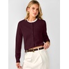 image:imageANRABESS Cardigan Sweaters for Women Button Up 2026 Fall OutfitsDrak Red