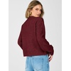 image:imageANRABESS Cardigan Sweaters for Women Loose Fit Button Down Puff SleeveRed