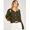 image:imageANRABESS Cardigan Sweaters for Women Oversized Crop 2026 Fall OutfitsArmy Green