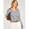 image:imageANRABESS Cardigan Sweaters for Women Oversized Crop 2026 Fall OutfitsGrey
