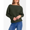 image:imageANRABESS Off The Shoulder Sweater Oversized Fall Going Out TopsArmy Green