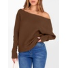 image:imageANRABESS Off The Shoulder Sweater Oversized Fall Going Out TopsDeep Caramel