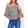 image:imageANRABESS Off The Shoulder Sweater Oversized Fall Going Out TopsGray Apricot