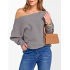 image:imageANRABESS Off The Shoulder Sweater Oversized Fall Going Out TopsPurple Taupe