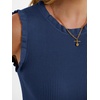 image:imageANRABESS Ribbed Tank Tops for Women Ruffle StyleBlue