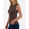 image:imageANRABESS Ribbed Tank Tops for Women Ruffle StyleChocolate