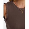 image:imageANRABESS Ribbed Tank Tops for Women Ruffle StyleChocolate