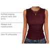 image:imageANRABESS Ribbed Tank Tops for Women Ruffle StyleDeep Red