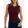 image:imageANRABESS Ribbed Tank Tops for Women Ruffle StyleDeep Red