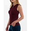 image:imageANRABESS Ribbed Tank Tops for Women Ruffle StyleDeep Red