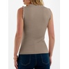 image:imageANRABESS Ribbed Tank Tops for Women Ruffle StyleTan