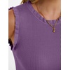 image:imageANRABESS Ribbed Tank Tops for Women Ruffle StyleViolet