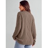 image:imageANRABESS Sweaters for Women Oversized Cable Knit Pullover Fall OutfitsCoffee